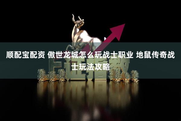 顺配宝配资 傲世龙城怎么玩战士职业 地鼠传奇战士玩法攻略